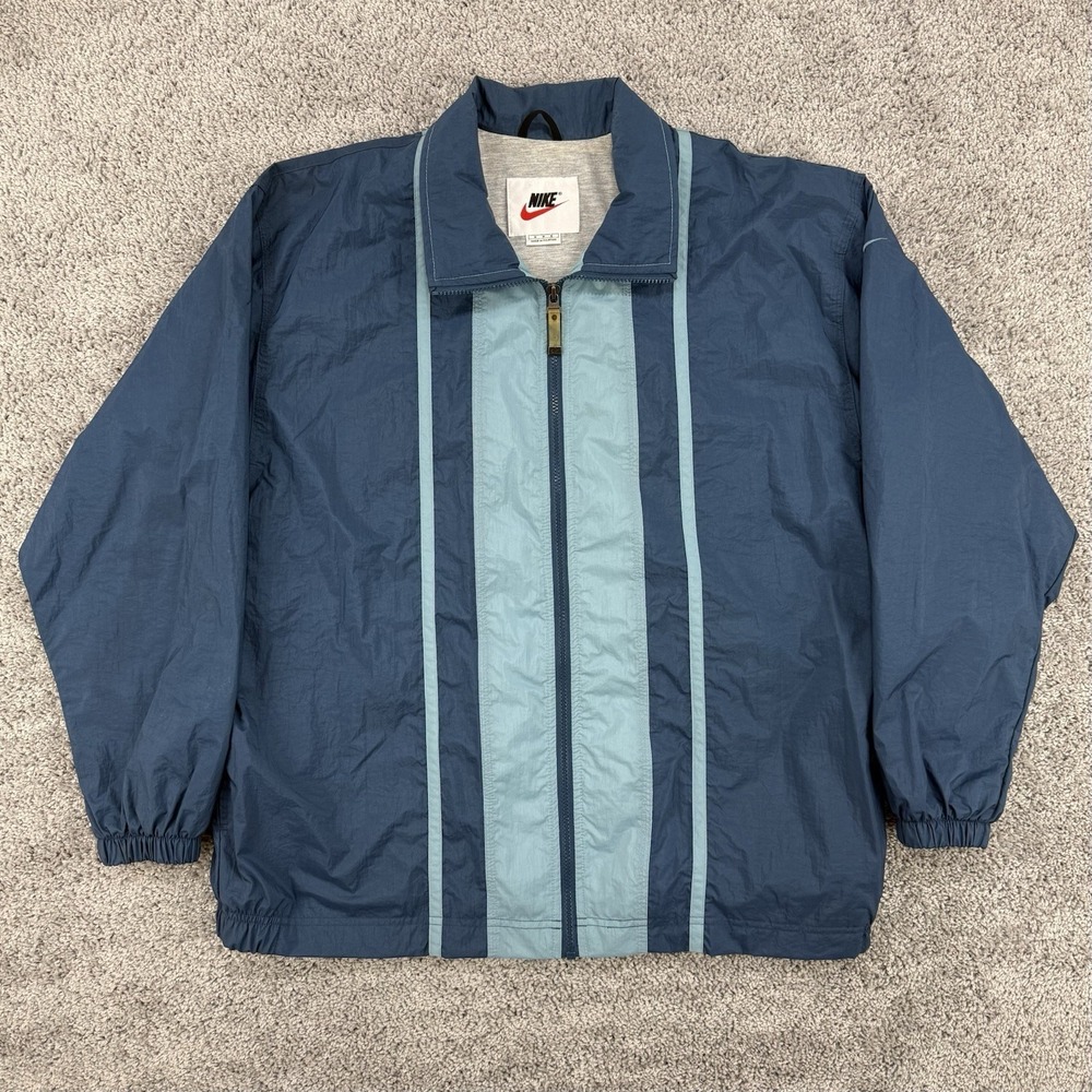Vintage 90s Nike Windbreaker‎ Jacket Men's M Full Zip Lined Track